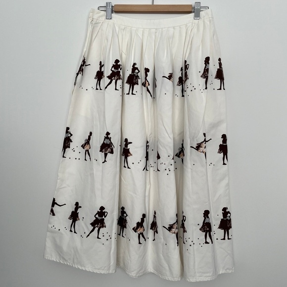 Moschino Cheap and Chic Silhouette Carrousel Print Skirt - Picture 2 of 5